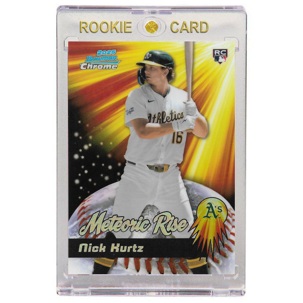 Nick Kurtz Oakland Athletics 2025 Bowman Chrome Meteoric Rise # 7 Rookie Card