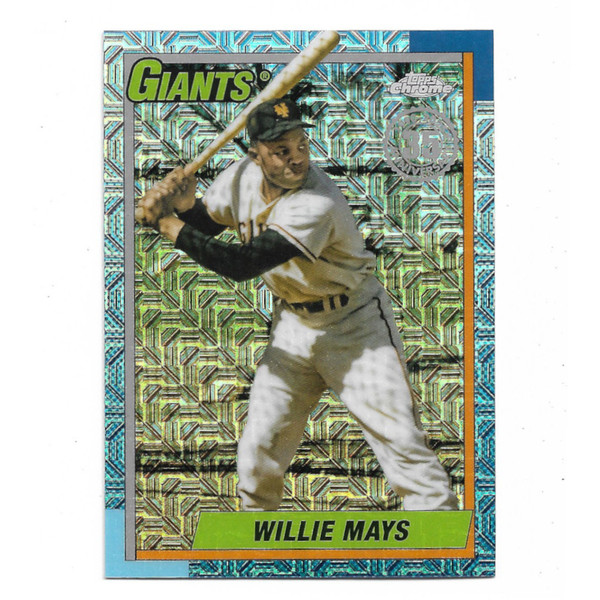 Willie Mays 2025 Topps Update Series 35th 1990 Silver Pack Chrome # U90C-62