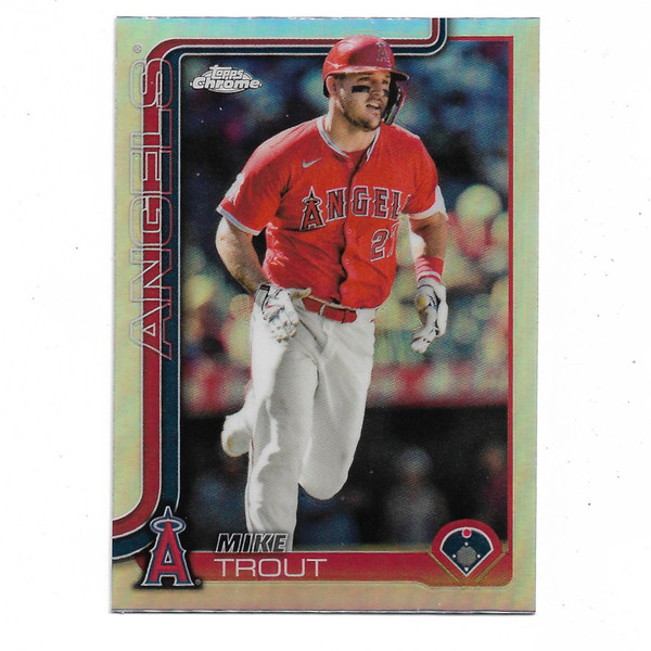 Mike Trout 2025 Topps Chrome Refractor # 100