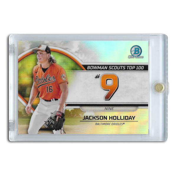 Jackson Holliday 2023 Bowman Chrome Top100 # 9 Pre-Rookie Card
