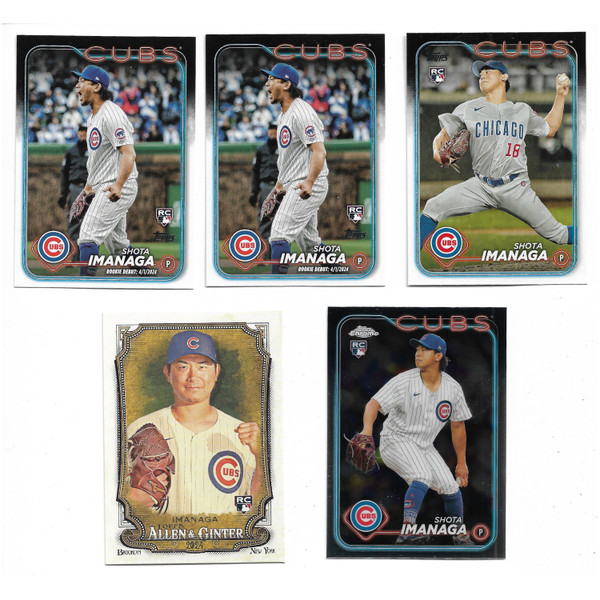 Shota Imanaga Chicago Cubs Lot of 11 Rookie Cards