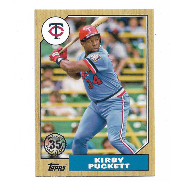 Kirby Puckett is featured on this 2022 Topps 35th Anniversary # T87-40