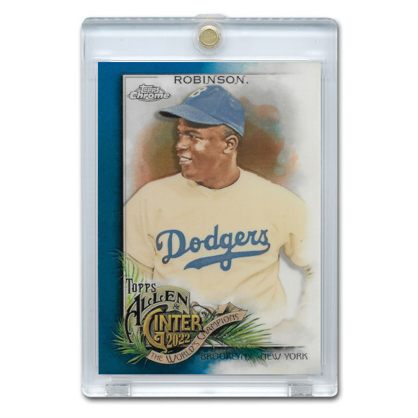 Jackie Robinson 2022 Topps Allen & Ginter Chrome Blue Refractor # 108 Ltd Ed of 150