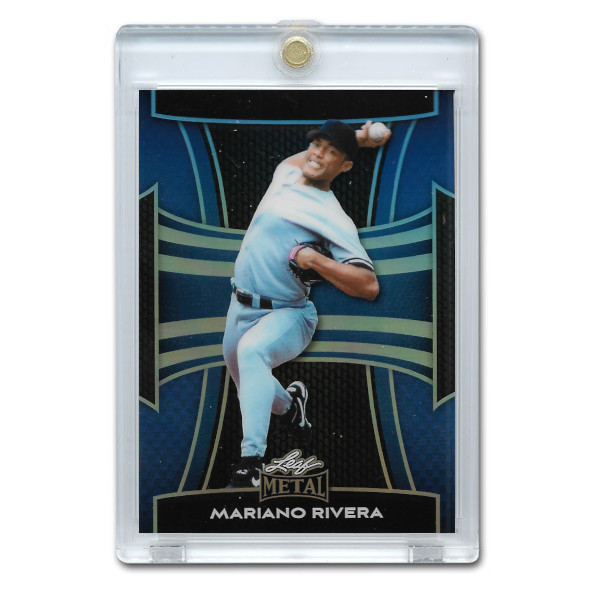 Mariano Rivera 2025 Leaf Metal Prismatic Blue # 131 Ltd Ed of 49