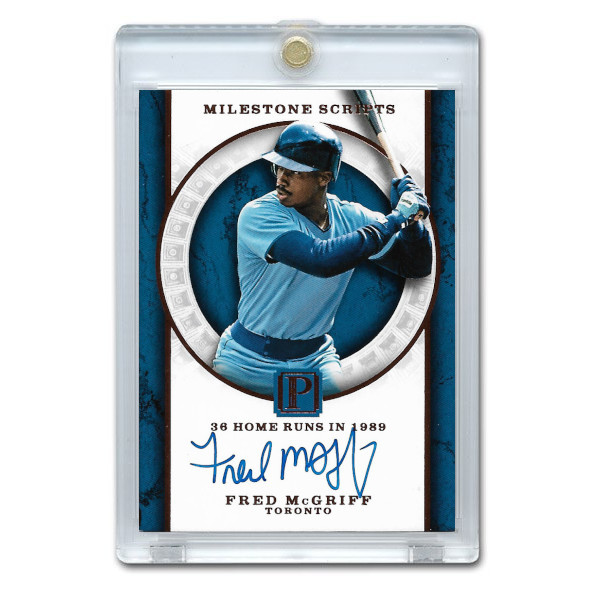 Fred McGriff Autographed Card 2016 Panini Pantheon Milestone Scripts Ltd Ed of 25