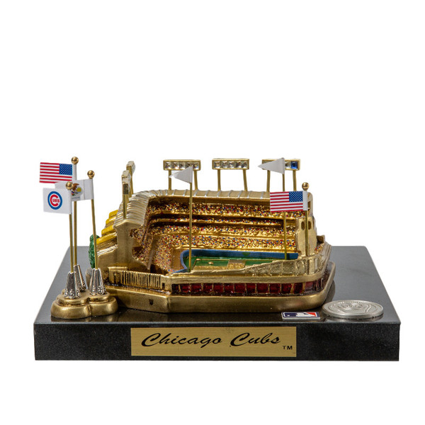 Wrigley Field Westbrook Sports Classics Cast Bronze Replica with Marble Base and Acrylic Display Case