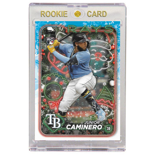 Junior Caminero Tampa Bay Rays 2024 Topps Holiday  # 25 Rookie Card