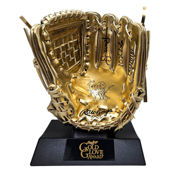 Andruw Jones Autographed Rawlings Mini Gold Glove Award With 10x GG Inscription (HOF)