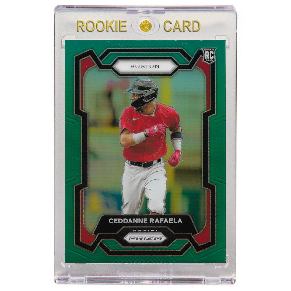 Ceddanne Rafaela Boston Red Sox 2024 Panini Prizm Green # 252 Rookie Card