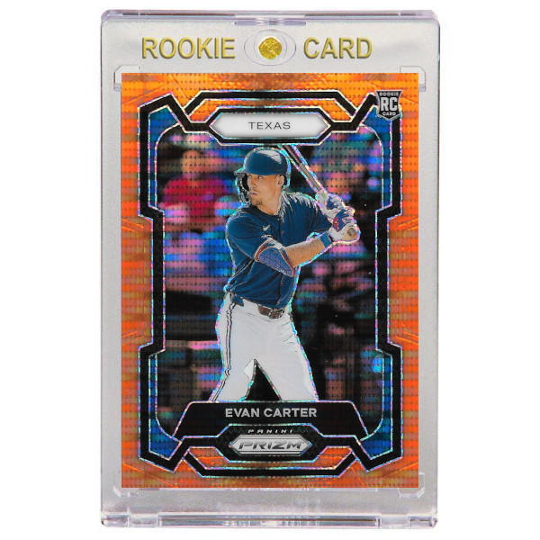 Evan Carter Texas Rangers 2024 Panini Prizm Orange # 274 Rookie Card Ltd Ed of 399