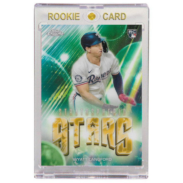 Wyatt Langford Texas Rangers 2024 Topps Chrome Stratospheric Stars # 16 Rookie Card