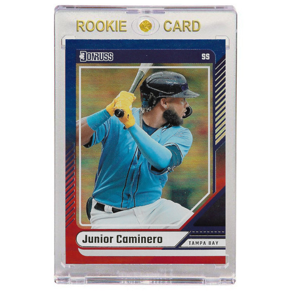 Junior Caminero Tampa Bay Rays 2024 Donruss Red & Blue Holo # 40 Rookie Card
