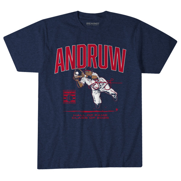 Andruw Jones Hall of Fame Class of 2026 Navy T-Shirt