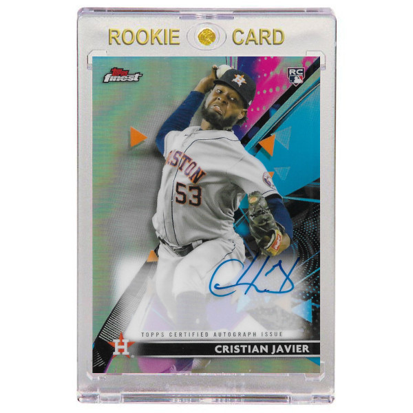 Cristian Javier Autographed Card 2021 Topps Finest # FA-CJ Rookie Card