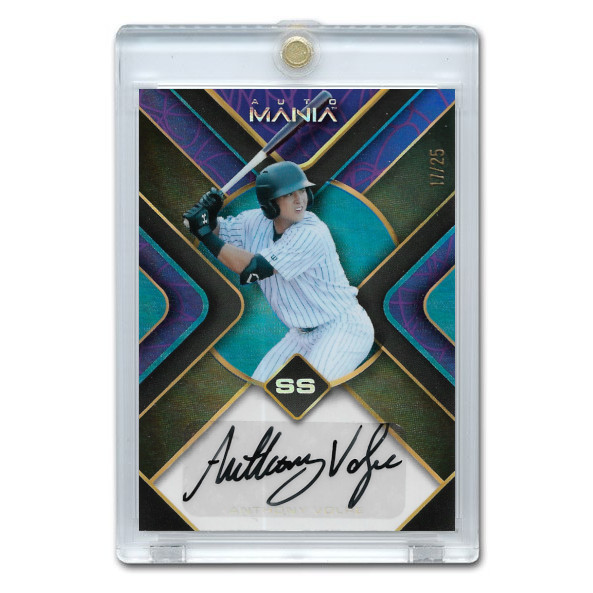 Anthony Volpe Autographed Card 2023 Wildcard Purple Automania Autograph # AM-TH4 Ltd Ed of 25