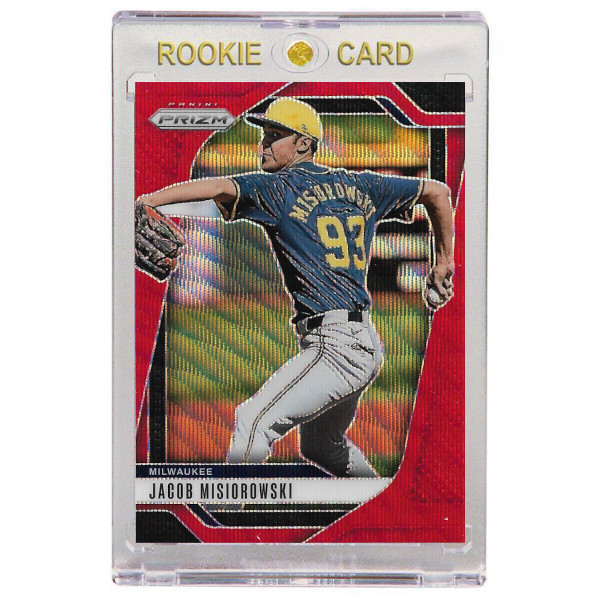Jacob Misiorowski Milwaukee Brewers 2025 Panini Prizm Red Ice # 4 Rookie Card