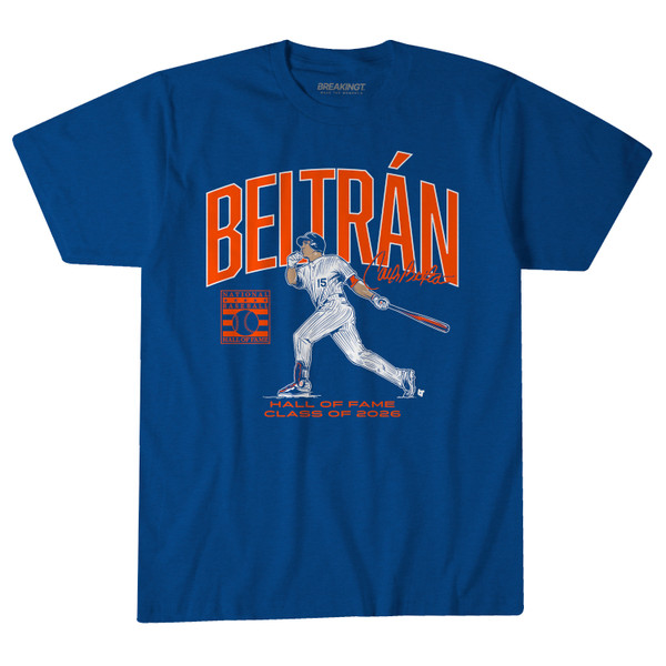 Carlos Beltrán Hall of Fame Class of 2026 Royal T-Shirt