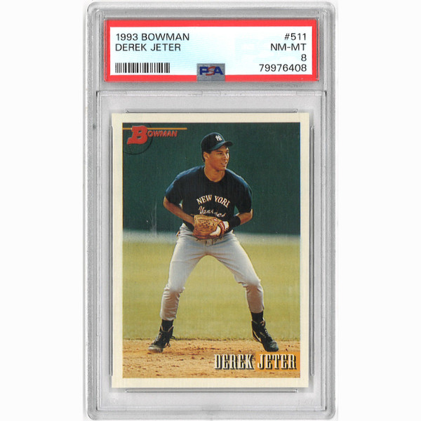 Derek Jeter New York Yankees 1993 Bowman # 511 Rookie Card PSA 8