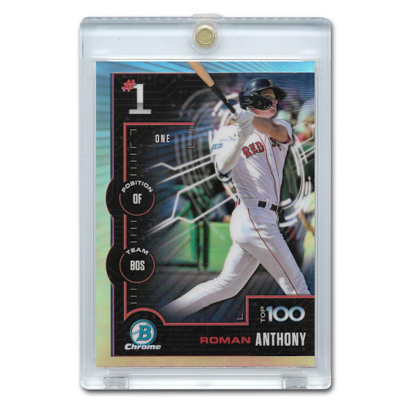 Roman Anthony 2025 Bowman Chrome Top 100 # 1 Pre-Rookie Card