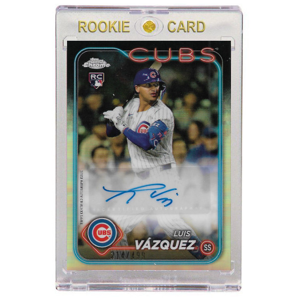 Luis Vazquez Autographed Card 2024 Topps Chrome Rookie Autographs Refractor # AC-LV Rookie Card Ltd Ed of499