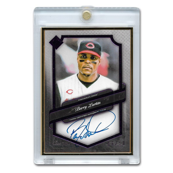 Barry Larkin Autographed Card 2022 Topps Transcendent #TCA-BL Ltd Ed of 10