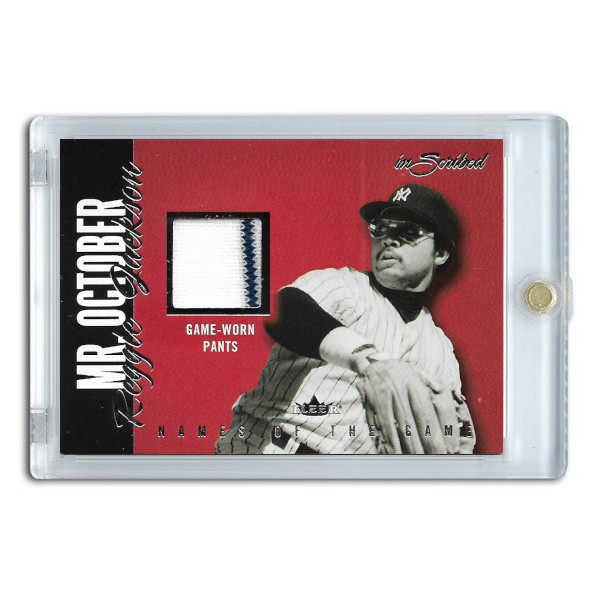 Reggie Jackson 2004 Fleer Inscribed Nicknames Game Jersey # NGJ-RJ