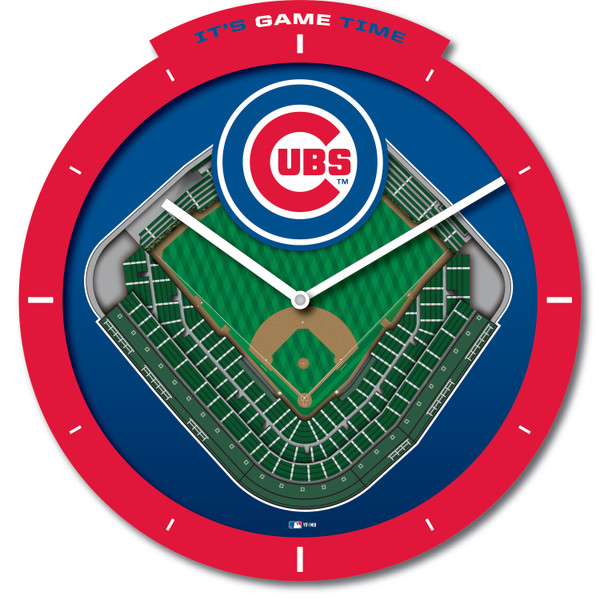Chicago Cubs Stadium View 3D Wall Clock