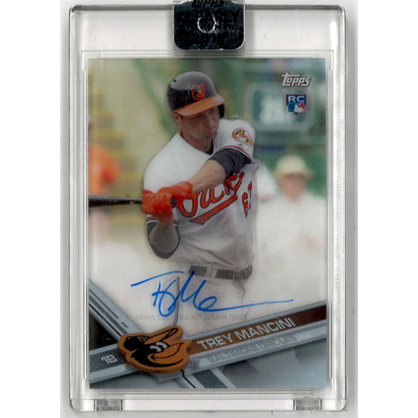 Trey Mancini Autographed Card 2017 Topps Tek Clearly Authentic # CAAU-TM