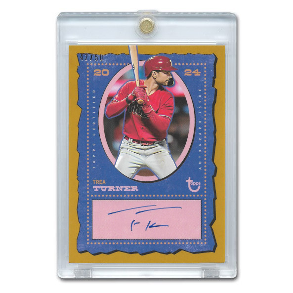 Trea Turner Autographed Card 2024 Topps Brooklyn Collection Gold # AC-TT Ltd Ed of 50