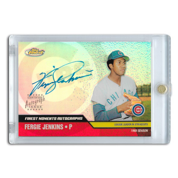 Fergie Jenkins Autographed Card 2002 Topps Finest Moments # FMA-FJ
