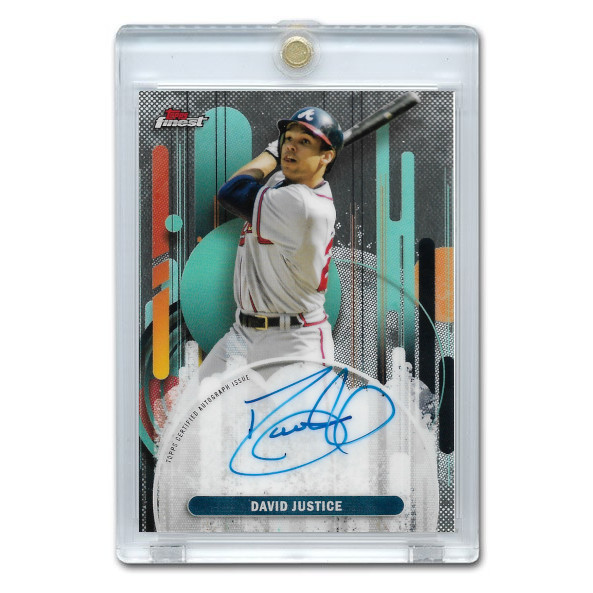 David Justice Autographed Card 2025 Topps Finest # FA-DJ