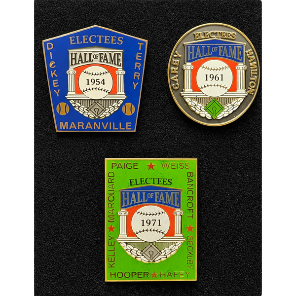 Baseball Hall of Fame Induction Retro Pins Limited Edition Boxed Set 1954, 1961 and 1971
