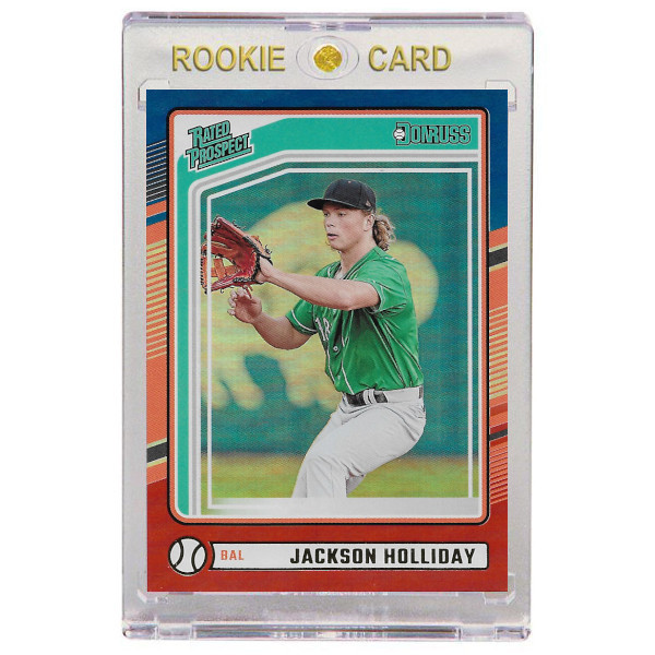 Jackson Holliday Baltimore Orioles 2024 Donruss Red & Blue Holo # 184 Rookie Card