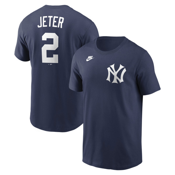 Men’s Nike Derek Jeter New York Yankees Cooperstown Collection Name & Number Navy T-Shirt