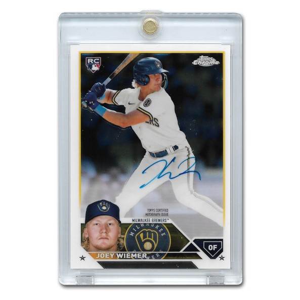 Joey Wiemer Autographed Rookie Card 2023 Topps Chrome # RA-JW