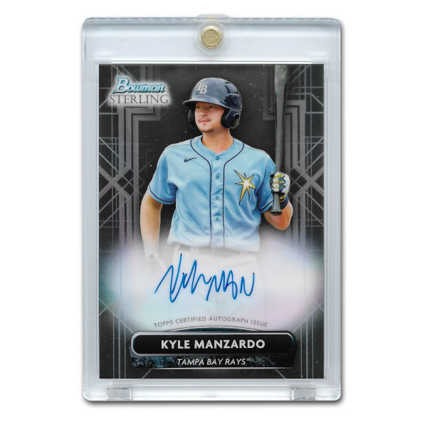 Kyle Manzardo Autographed Card 2022 Bowman Sterling Prospect # PA-KMA