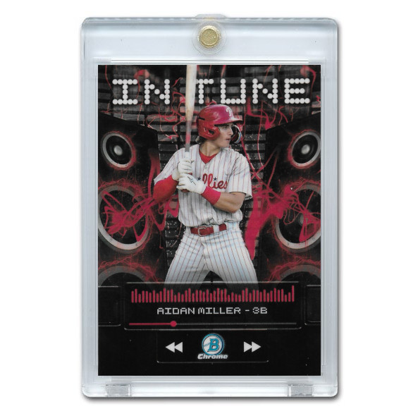 Aidan Miller 2024 Bowman Chrome In Tune # 1 Pre-Rookie Card