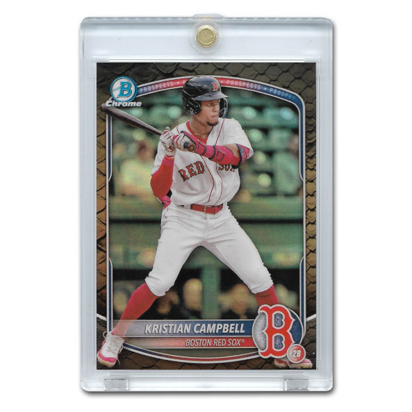 Kristian Campbell 2025 Bowman Chrome Prospects Reptillian Refractor # BCP-42 Pre-Rookie Card