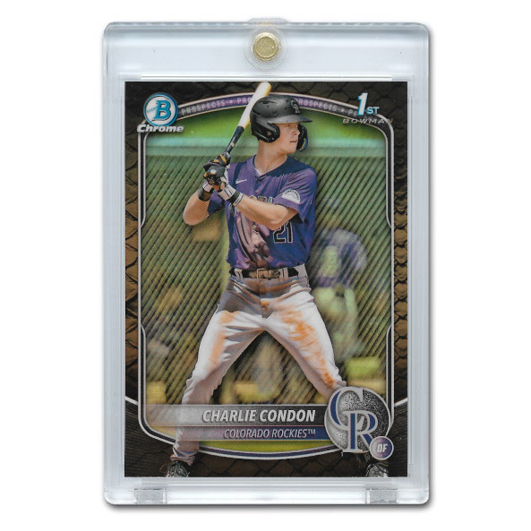 Charlie Condon 2025 Bowman Chrome Prospects Reptillian Refractor # BCP-75 Pre-Rookie Card
