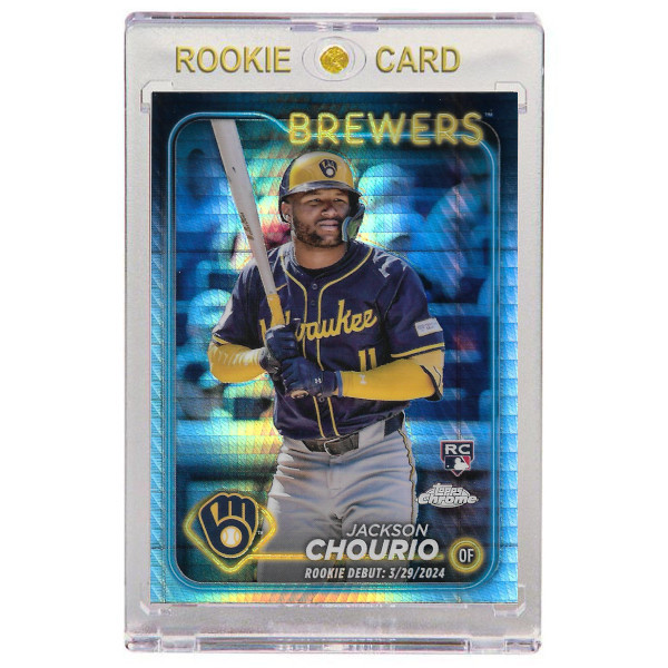 Jackson Chourio Milwaukee Brewers 2024 Topps Chrome Update Prism Refractor # USC30 Rookie Card