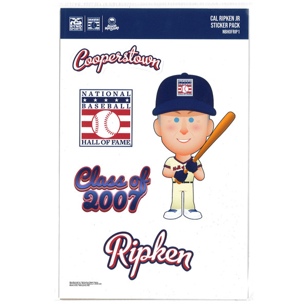 Cal Ripken Jr. 2007 Hall of Fame Induction 5 Piece Sticker Set