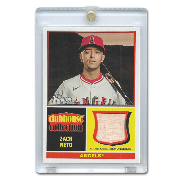 Zach Neto 2025 Topps Heritage Clubhouse Collection Relic # CCR-ZN