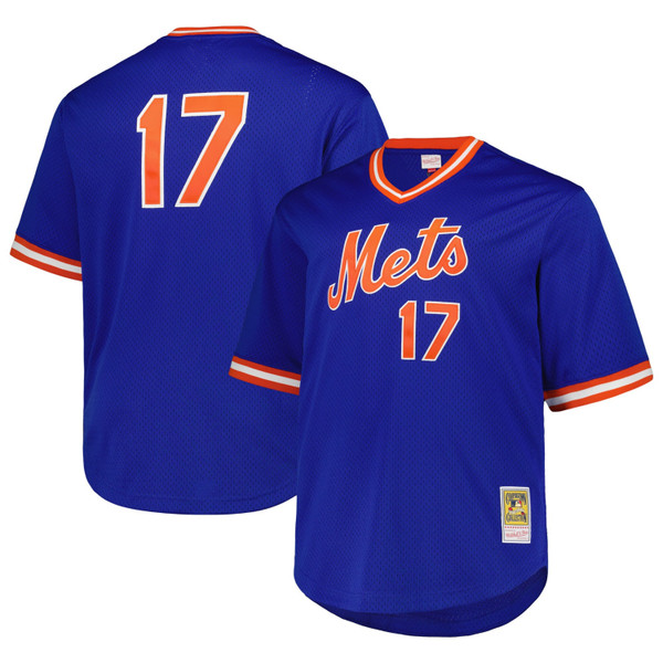 Men’s Mitchell & Ness Keith Hernandez New York Mets Authentic Replica 1986 Mesh Batting Practice Jersey