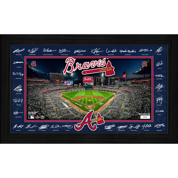 Atlanta Braves Highland Mint 2026 Framed 12 x 20 Signature Field