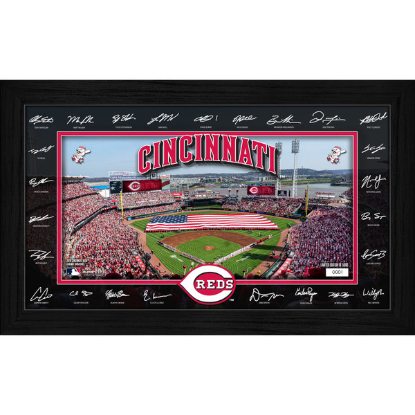Cincinnati Reds Highland Mint 2026 Framed 12 x 20 Signature Field