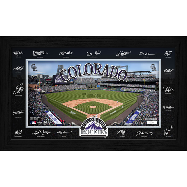 Colorado Rockies Highland Mint 2026 Framed 12 x 20 Signature Field