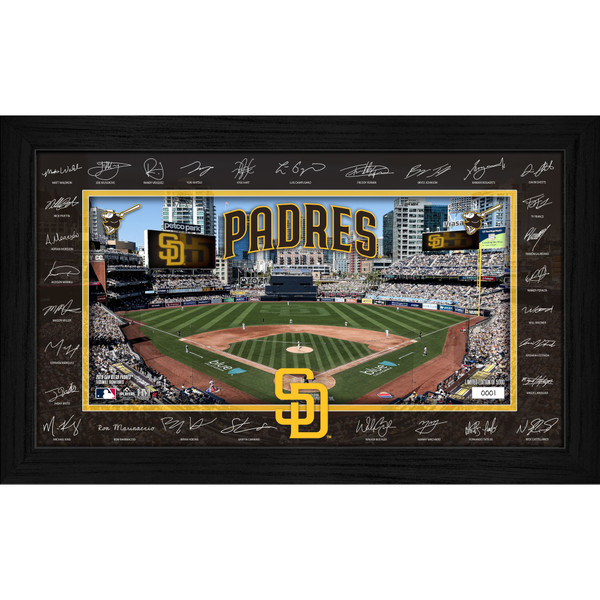 San Diego Padres Highland Mint 2026 Framed 12 x 20 Signature Field