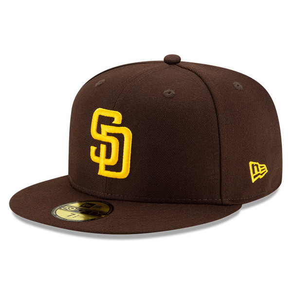 Men's New Era San Diego Padres Brown On-Field 59FIFTY Fitted Cap