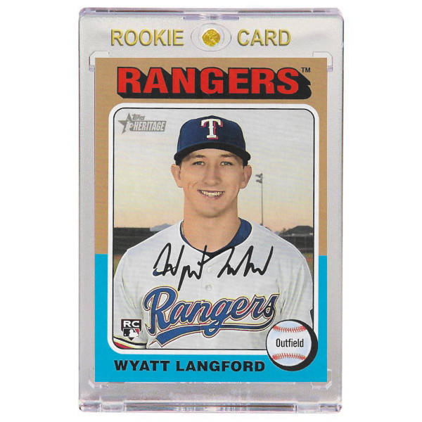 Wyatt Langford Texas Rangers 2024 Topps Herirage # 581 Rookie Card