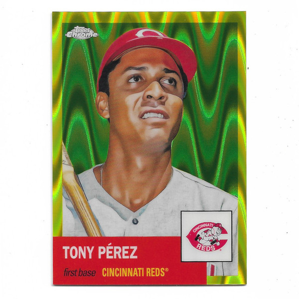 Tony Perez 2022 Topps Chrome Platinum Anniversary Gold Ray Wave Refractor # 411 Ltd Ed of 250